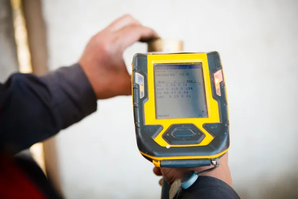 Handheld XRF metal analyzer used for scrap metal testing